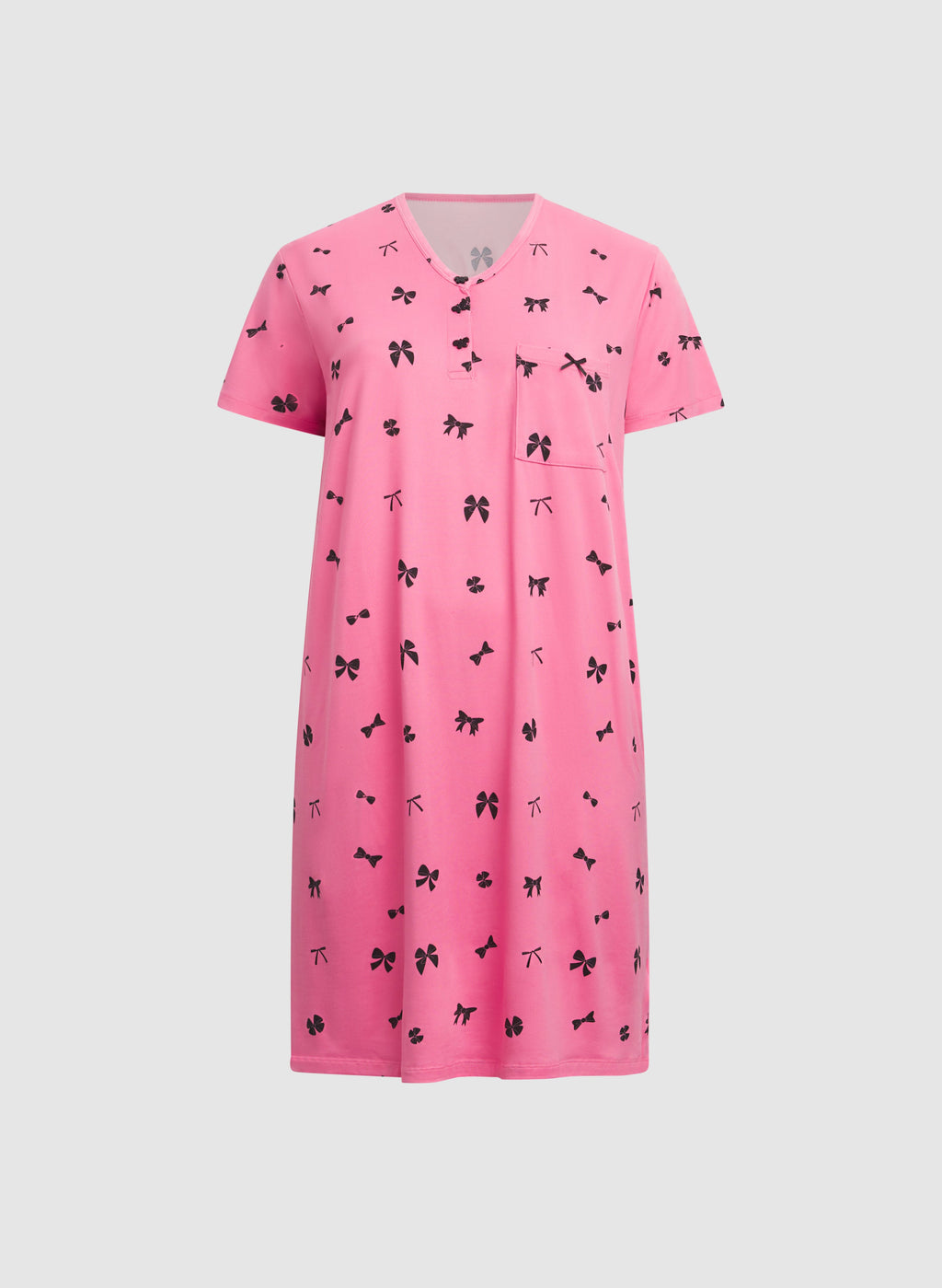 Bow Print Jersey Nightgown