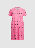 Bow Print Jersey Nightgown