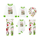 Holiday Family Christmas Pajamas Set With Christmas Character Pattern Print