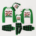 Green Raglan Top Green Plaid Christmas Pajamas Set With "Chillin With My GNOMIES" Green and Red Gnomes Print