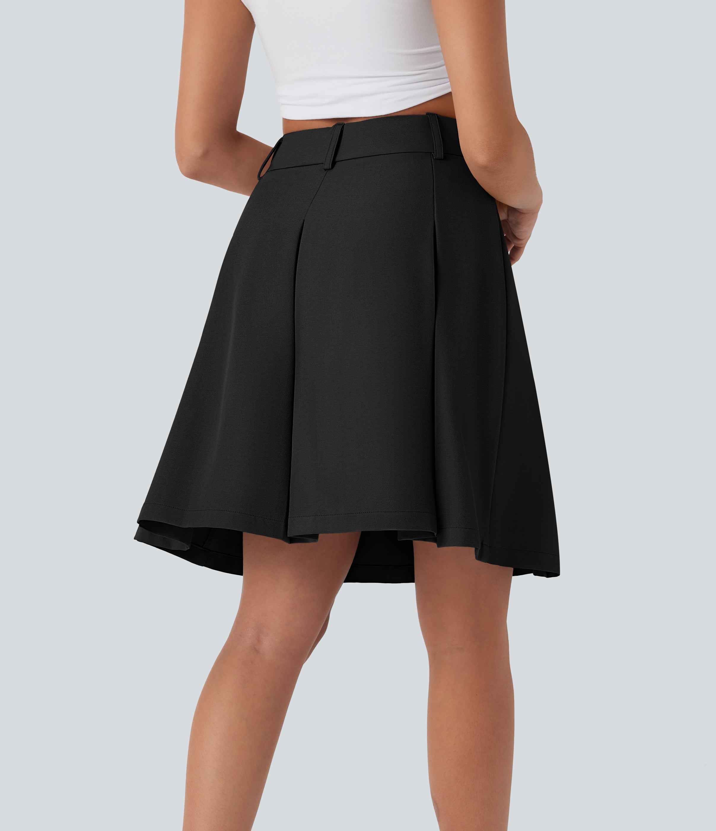 Mid Rise A-Line Mini Casual Skirt