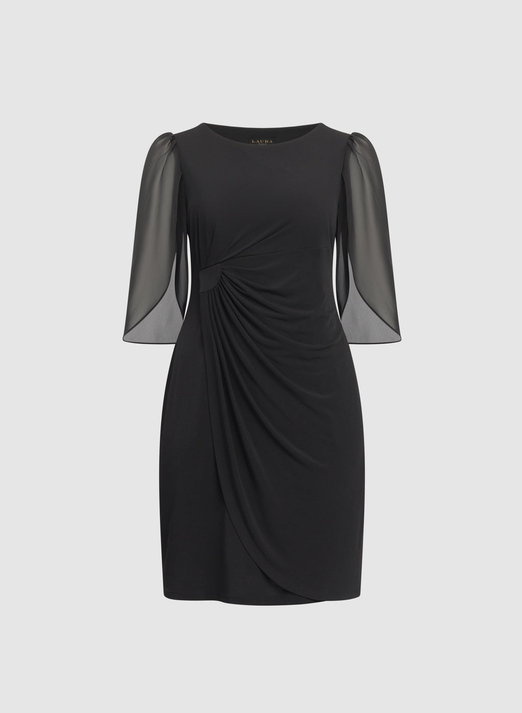 Chiffon Cape Sleeve Dress