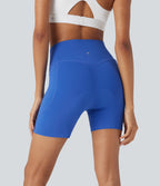 SpeedWaveTM SoCinched High Waisted Antislip Tummy Control Quick Dry Cycling Chamois Padded Biker Shorts 5'' with Pockets