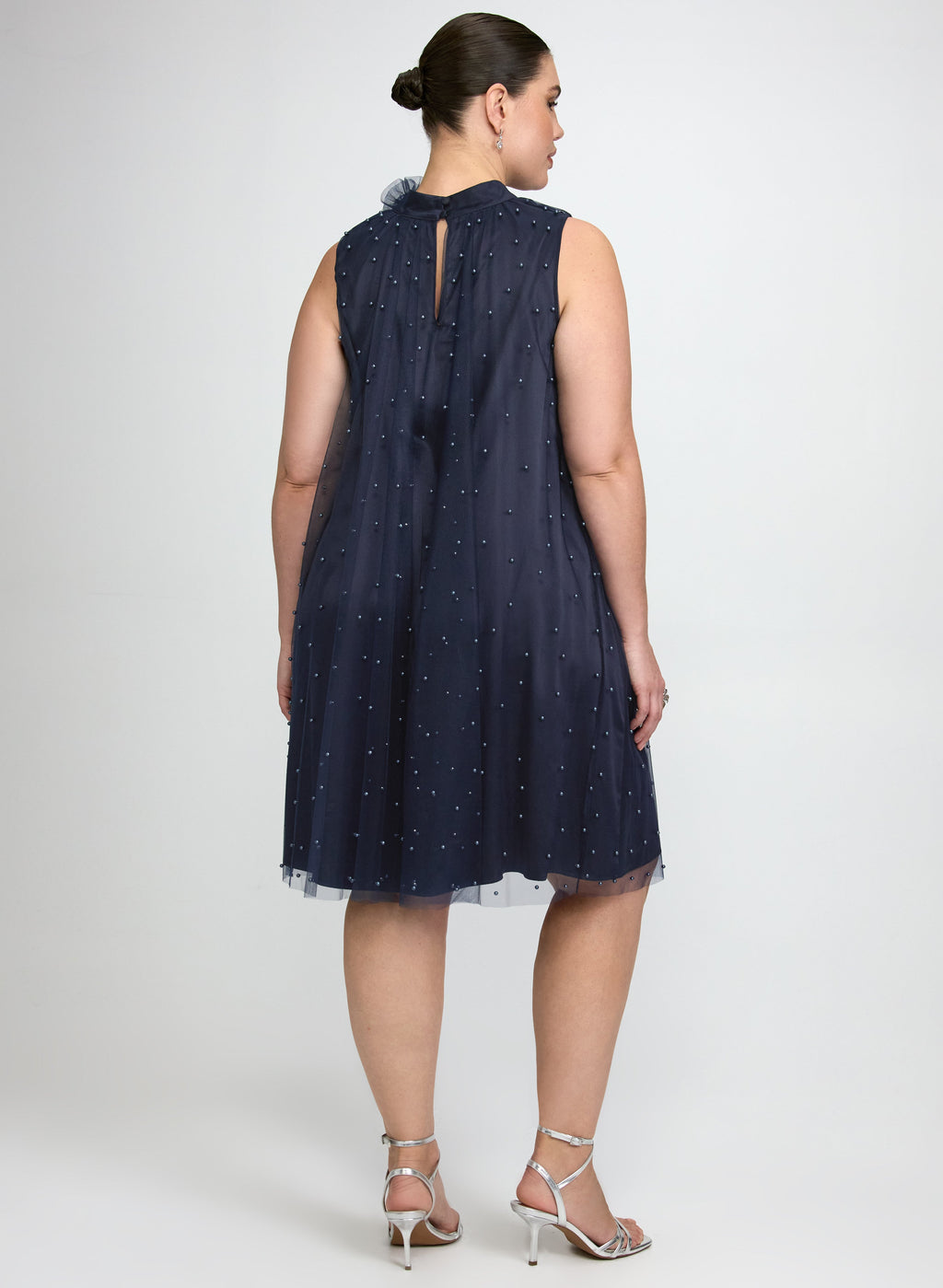 Tonal Pearl Embellished Dress