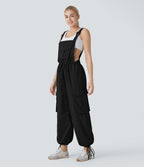Drawstring  Relax Casual Cargo Overall with Pockets