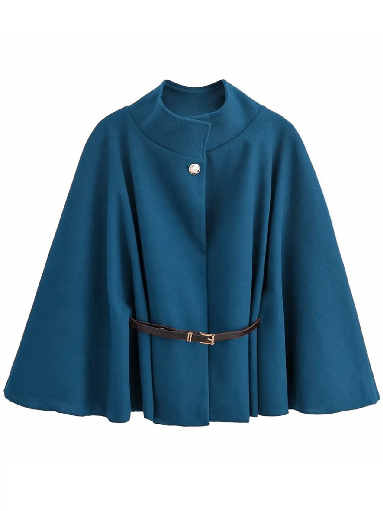 🔥SALE 60% OFF🔥 Women's Winter Fashion Casual Solid Color Waist Strap Cloak Jacket