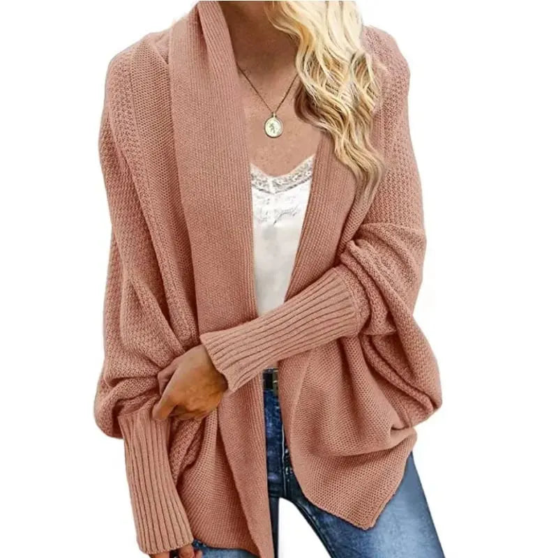 Women's Batwing Cable Knitted Slouchy Oversized Cardigan Sweater