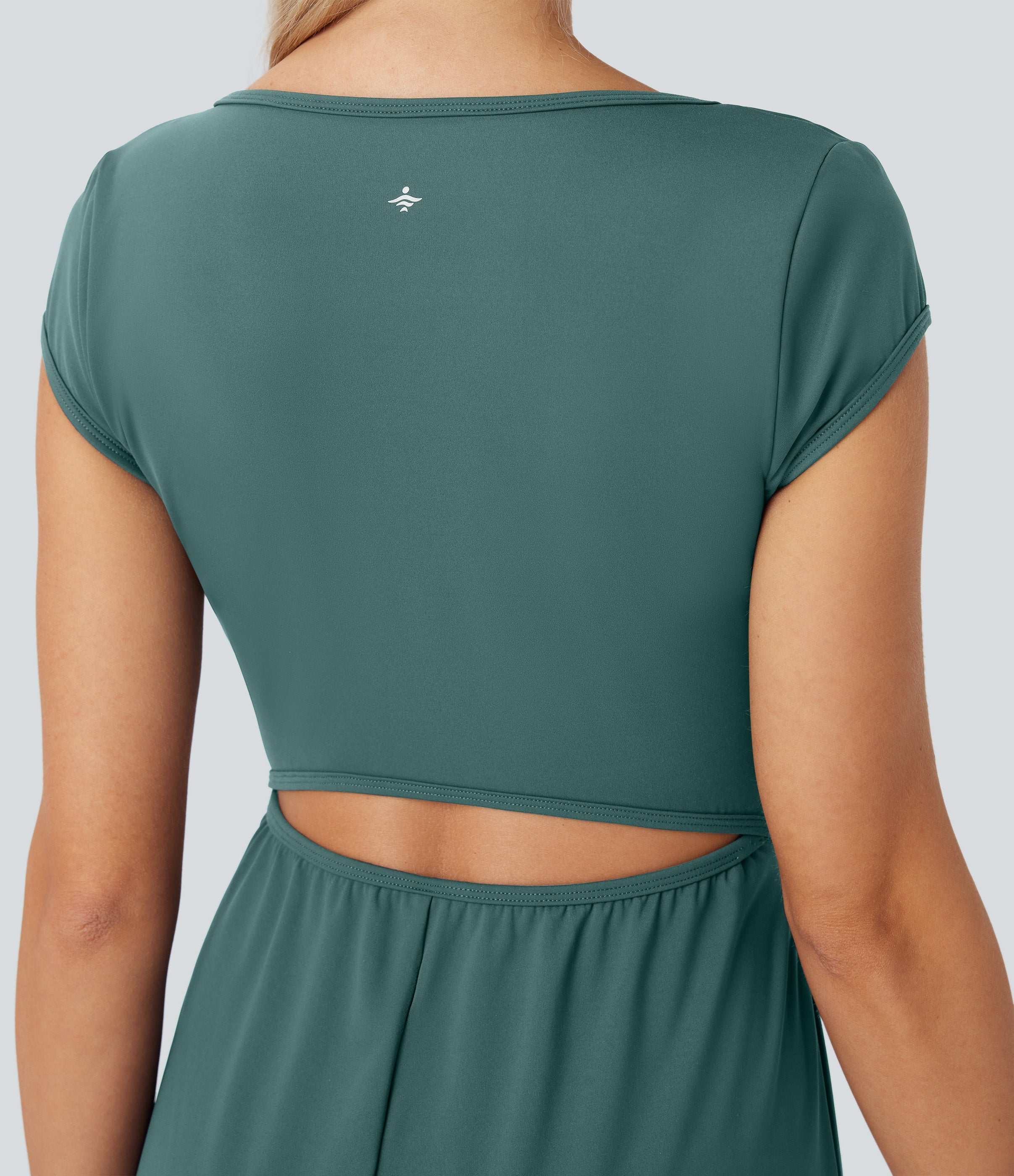 SoftlyZeroTM Airy Short Sleeve Wide Leg Cool Touch Yoga Jumpsuit with Pockets-Easy Peezy Edition