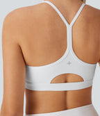 Ribbed Low Support Cut Out Yoga Sports Bra