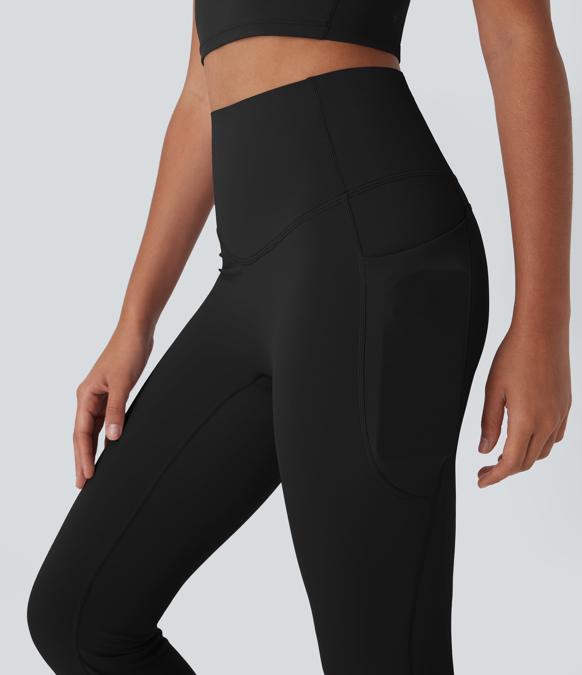 UltraSculptTM Cool Quick Dry SoCinched High Waisted Tummy Control Yoga Bootcut Leggings-UPF 50+ with Pockets