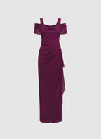 Mesh Cowl Neck Dress