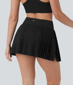High Waisted Pleated 2-in-1 Cool Touch Quick Dry Mini Tennis Skirt with Pockets