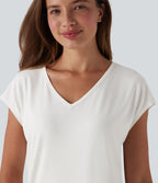 V Neck Short Sleeve Casual T-Shirt