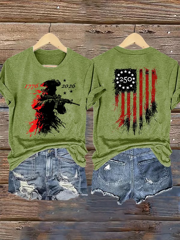 Women's  250 YEARS Round-neck Printed T-Shirt