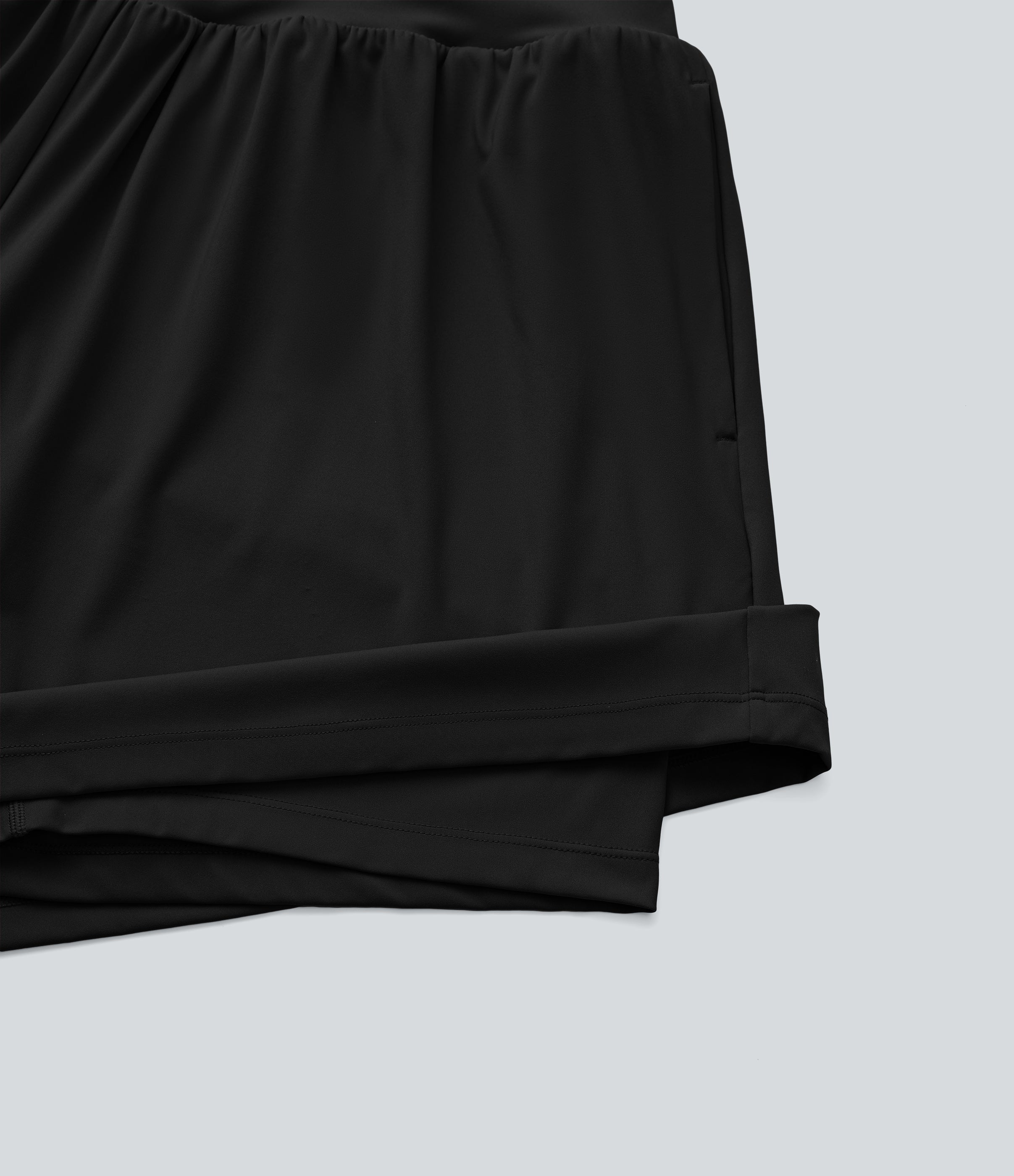 SoftlyZeroTM Airy Super High Waisted 2-in-1 Cool Touch Yoga Plus Size Shorts 7" with Pockets
