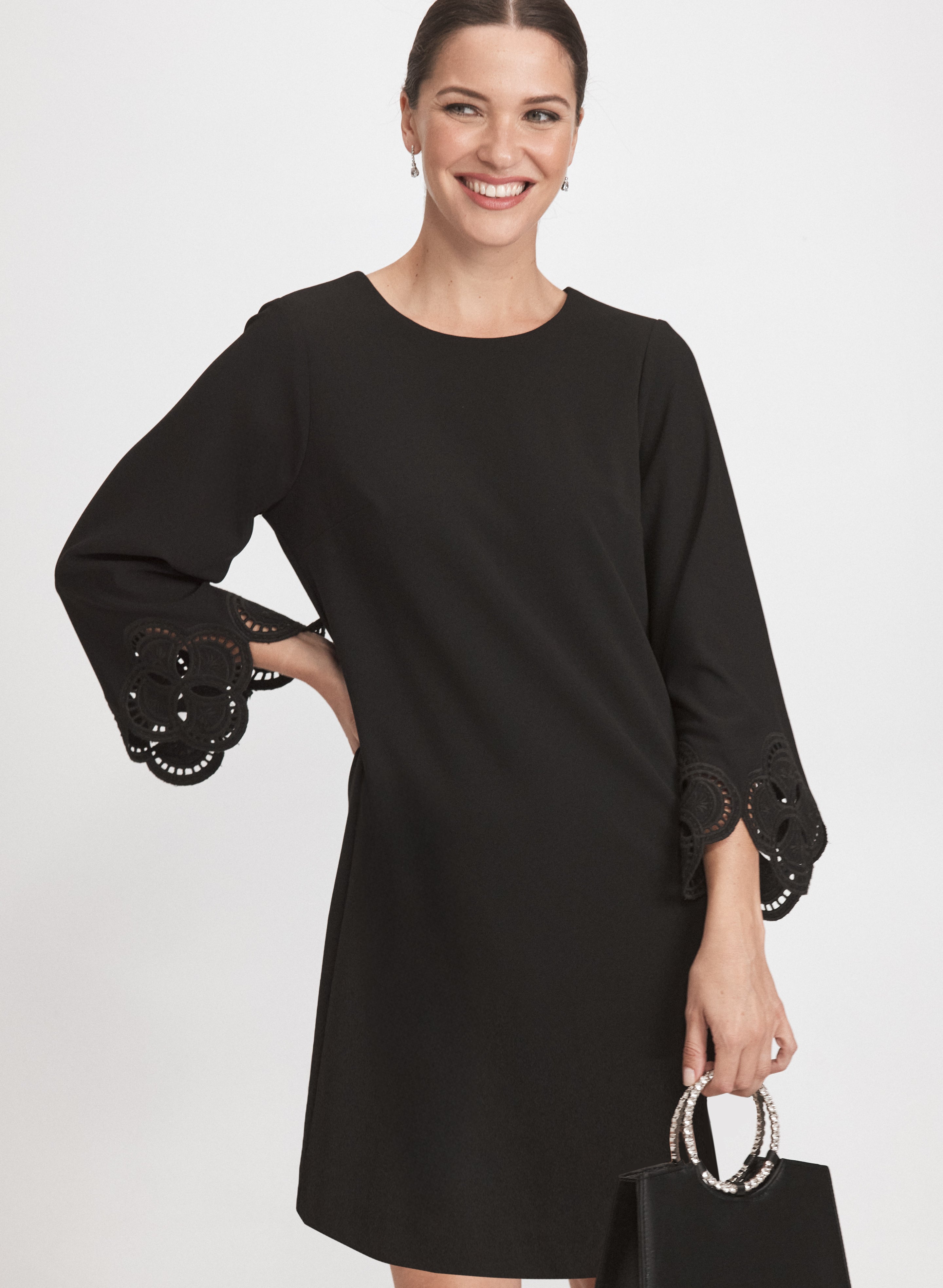 Embroidered Sleeve Dress