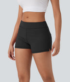 Low Rise Yoga Biker Shorts 3'' with Pockets