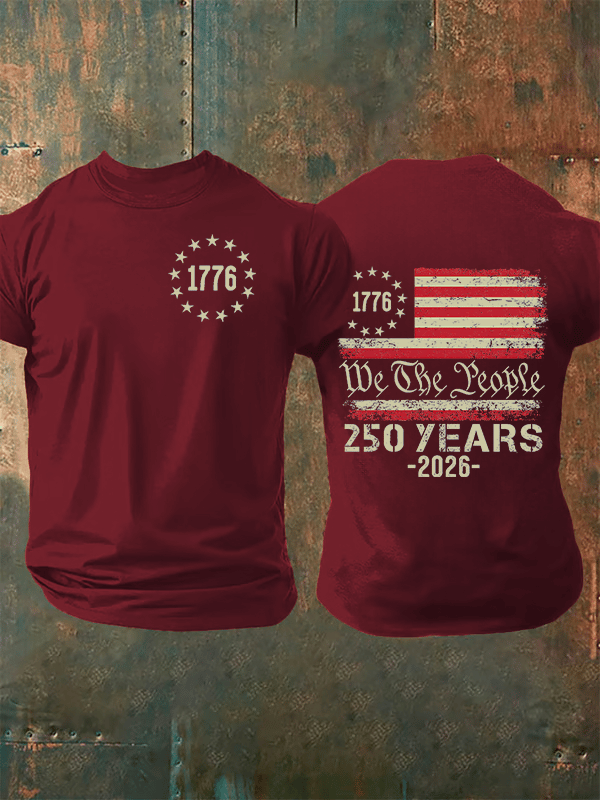 Men's  250 YEARS  Print Casual T-Shirt