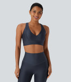 Light Support Sheen Yoga Sports Bra