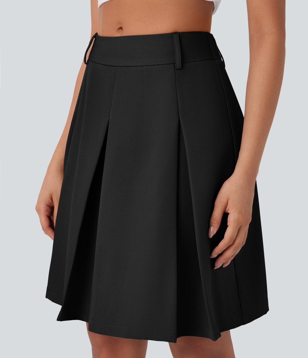 Mid Rise A-Line Mini Casual Skirt