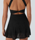 Lace 2-in-1 Mini Dance Active Dress with Pockets-Easy Peezy