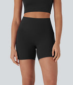 UltraSculptTM Cool Quick Dry SoCinched High Waisted Tummy Control Shaping Yoga Biker Shorts 5'' with Pockets-UPF50+