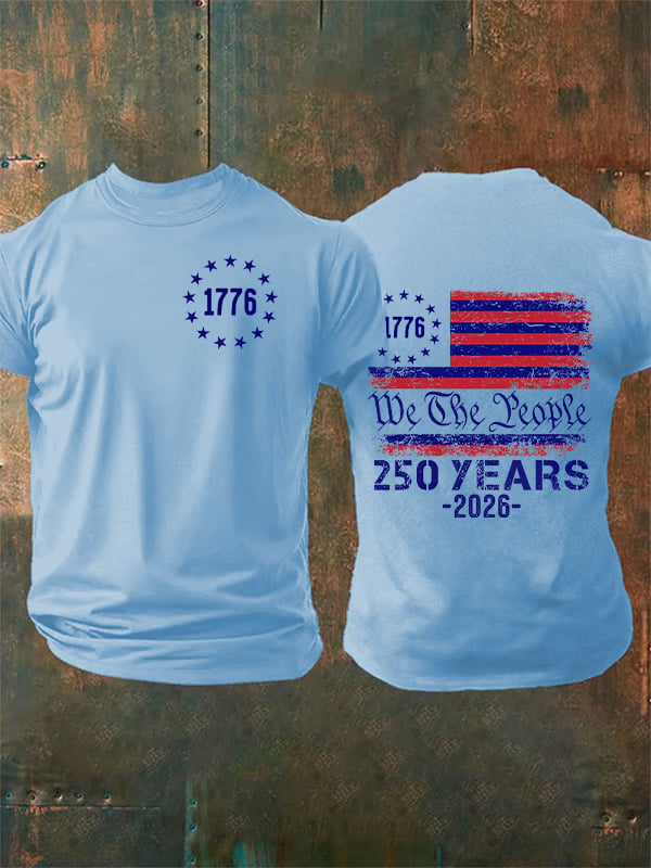 Men's  250 YEARS  Print Casual T-Shirt