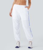 Low Rise 2-in-1 Color Block Quick Dry Dance Joggers with Pockets