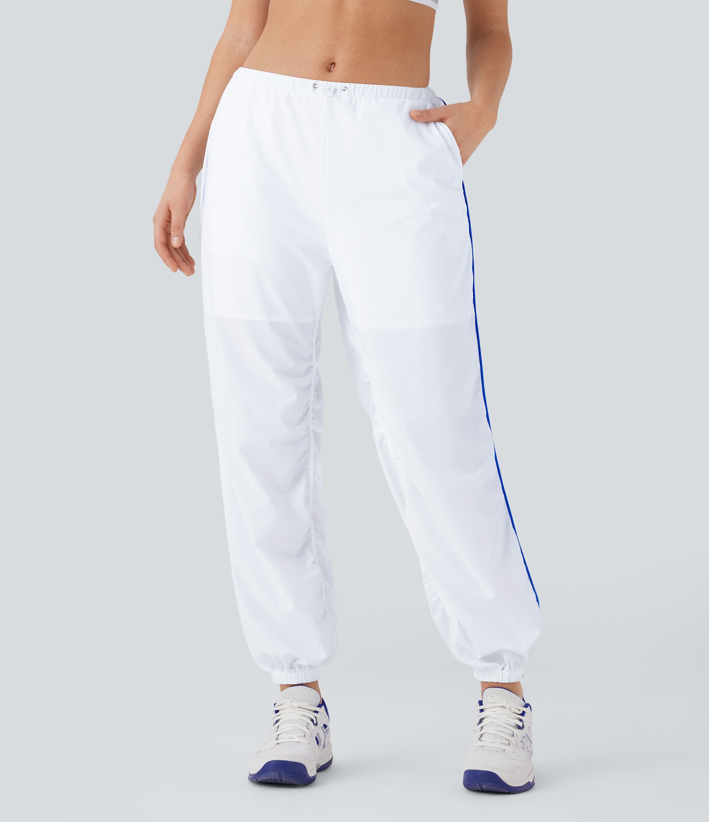 Low Rise 2-in-1 Color Block Quick Dry Dance Joggers with Pockets