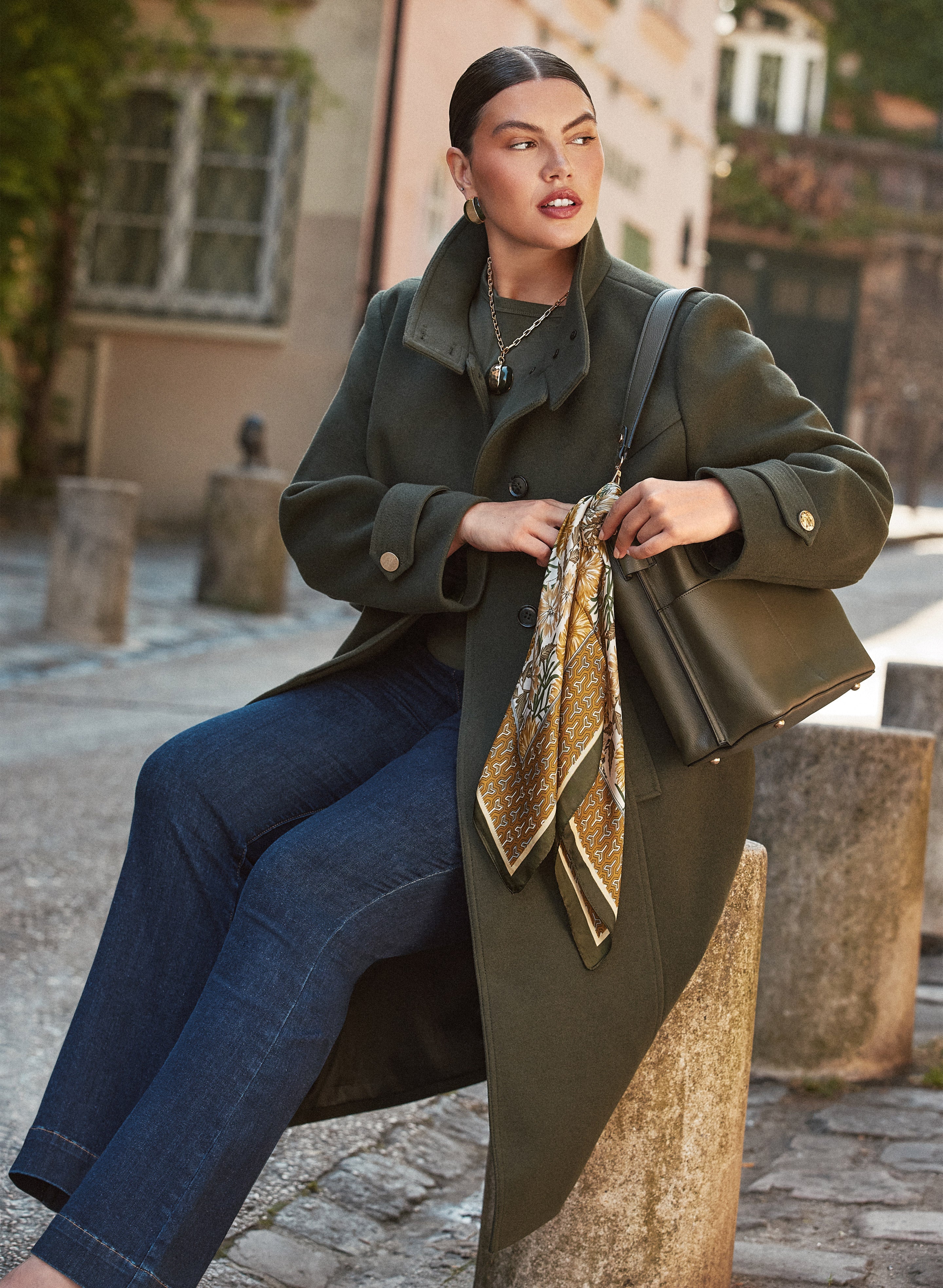 Long Button-Down Coat