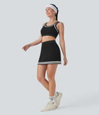 Color Block Cropped Casual Sweater Knit Tank Top