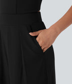 BreezefulTM Wide Leg Quick Dry Casual Slip Jumpsuit with Pockets-Easy Peezy Edition
