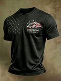 Men's USA 1776-2026 Freedom Printed Casual T-shirt