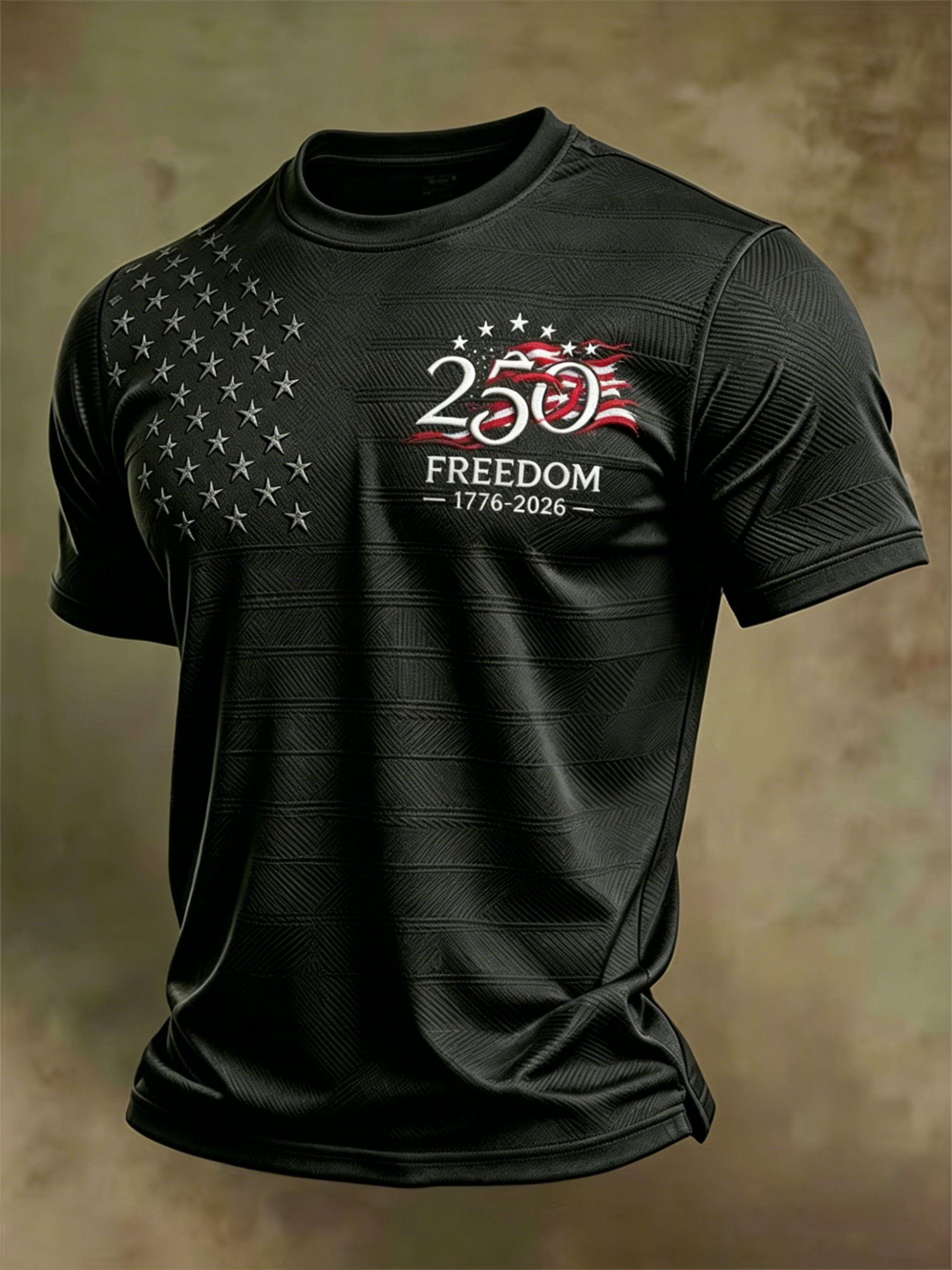 Men's USA 1776-2026 Freedom Printed Casual T-shirt