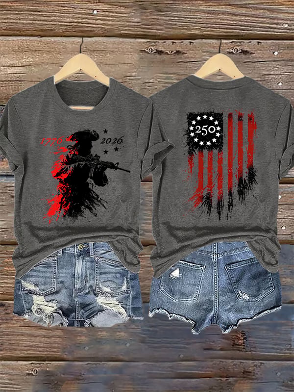 Women's  250 YEARS Round-neck Printed T-Shirt