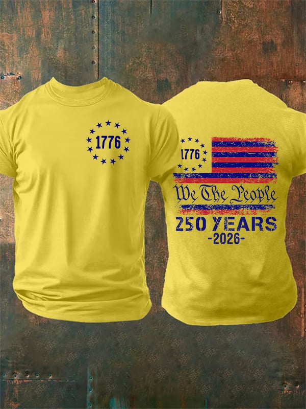 Men's  250 YEARS  Print Casual T-Shirt