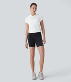 Hooded Short Sleeve Cut Out Yoga Sports Top