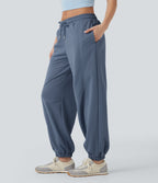 Low Rise Drawstring Casual Joggers with Pockets