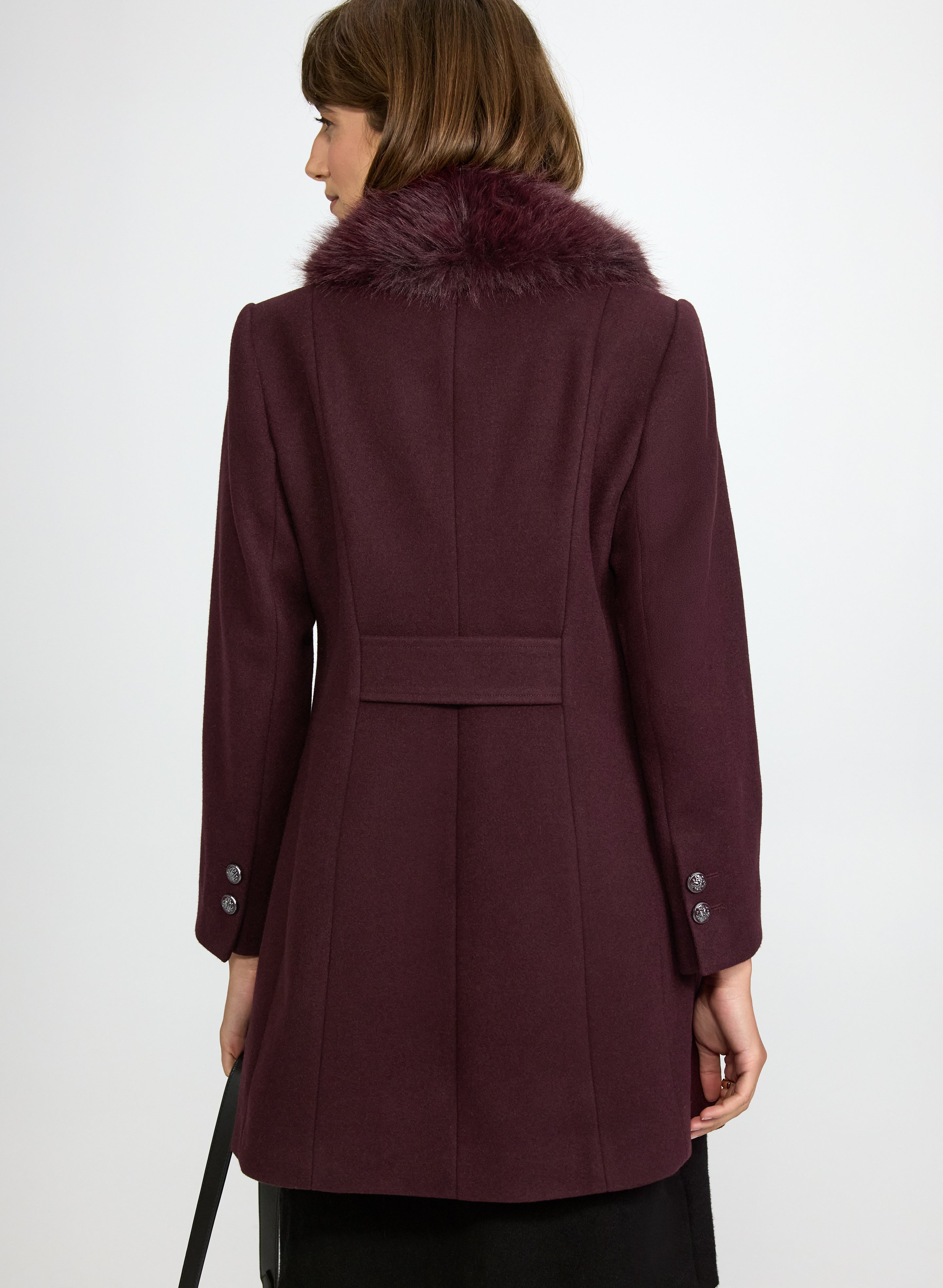 Faux-Fur Collar Coat
