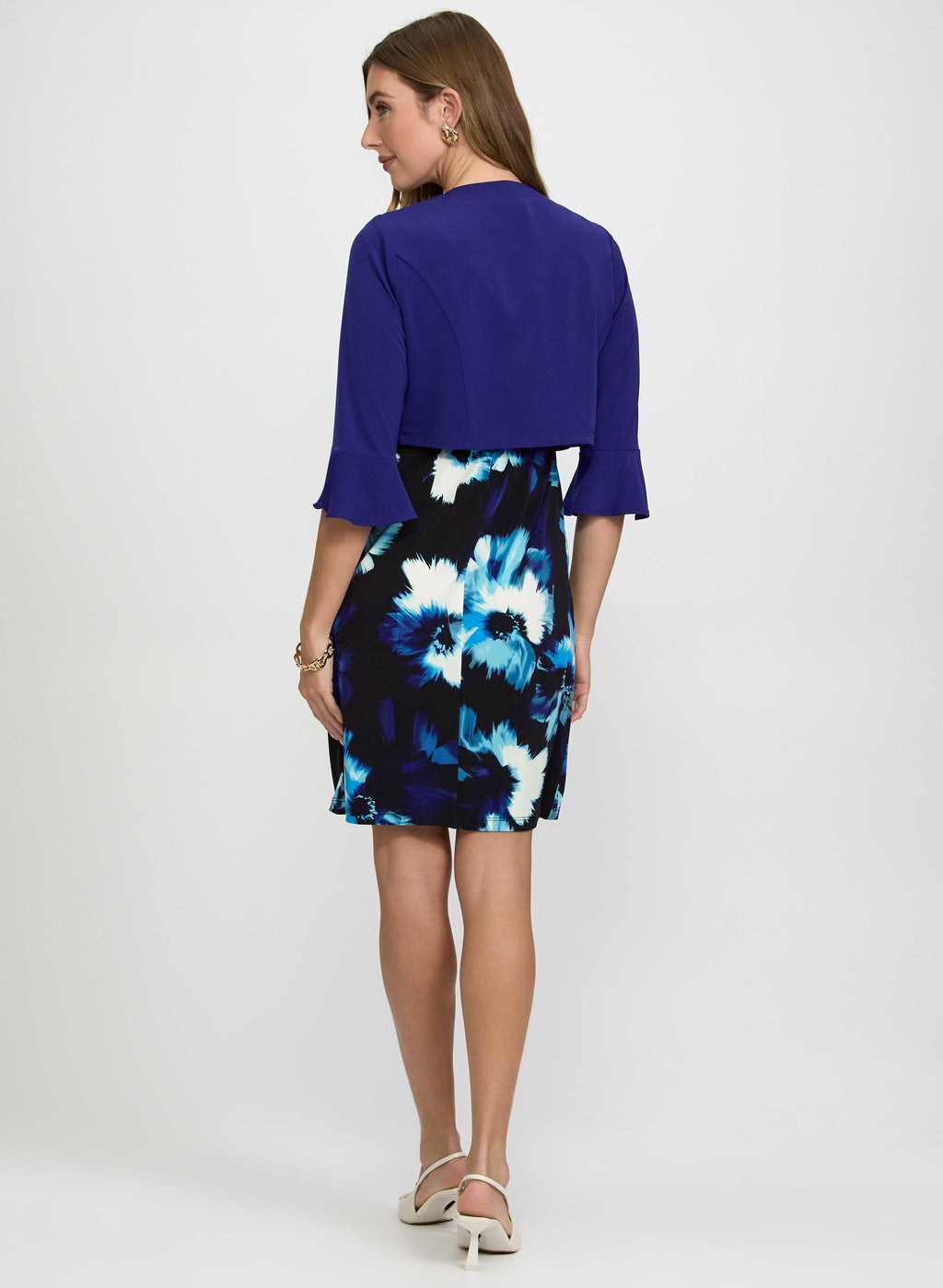 Bolero & Floral Print Dress Set