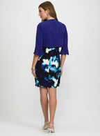 Bolero & Floral Print Dress Set