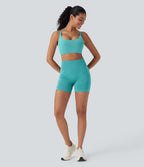 Seamless Flow High Waisted Yoga Biker Shorts 5''