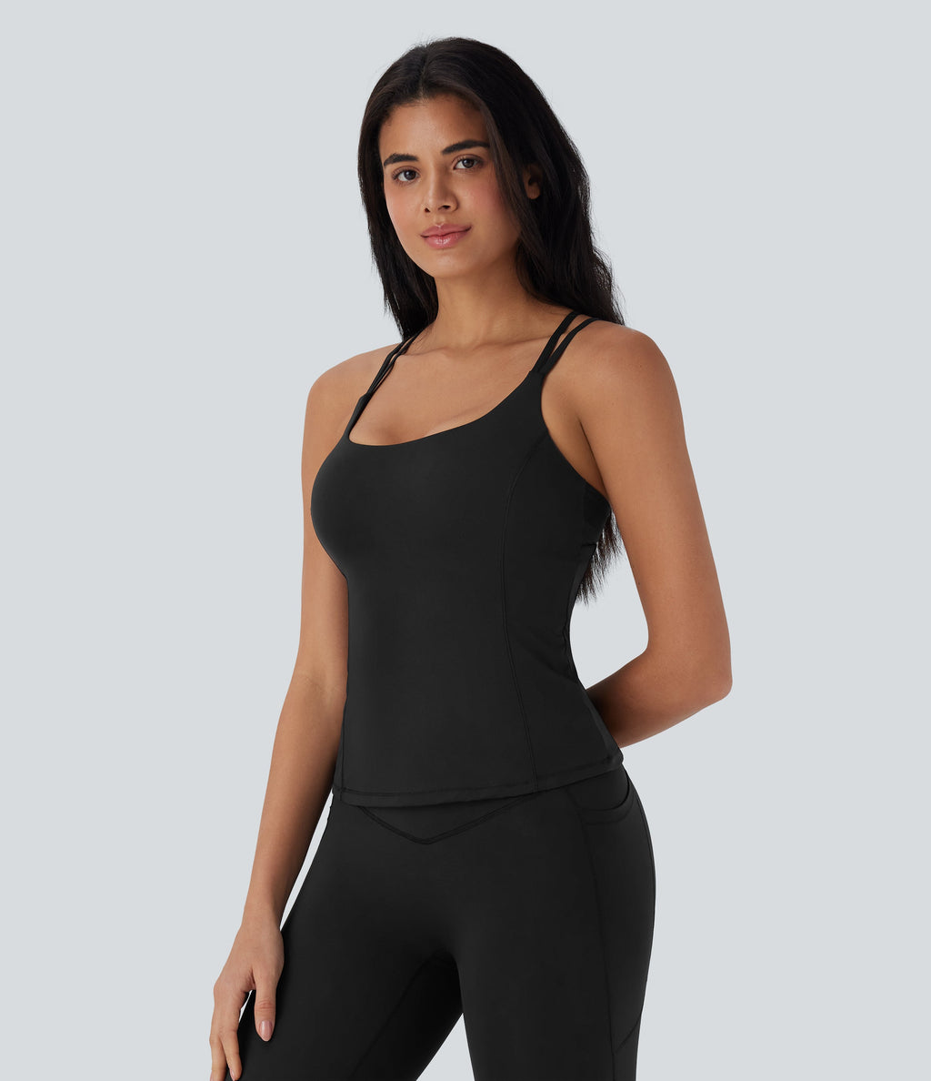 UltraSculptTM Cool Quick Dry Molded Cups Yoga Cami Top-UPF50+