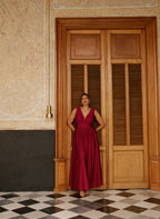 Fit & Flare V-Neck Dress