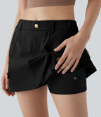 Water Repellent Mid Rise 2-in-1 Mini Hiking Skirt with Pockets