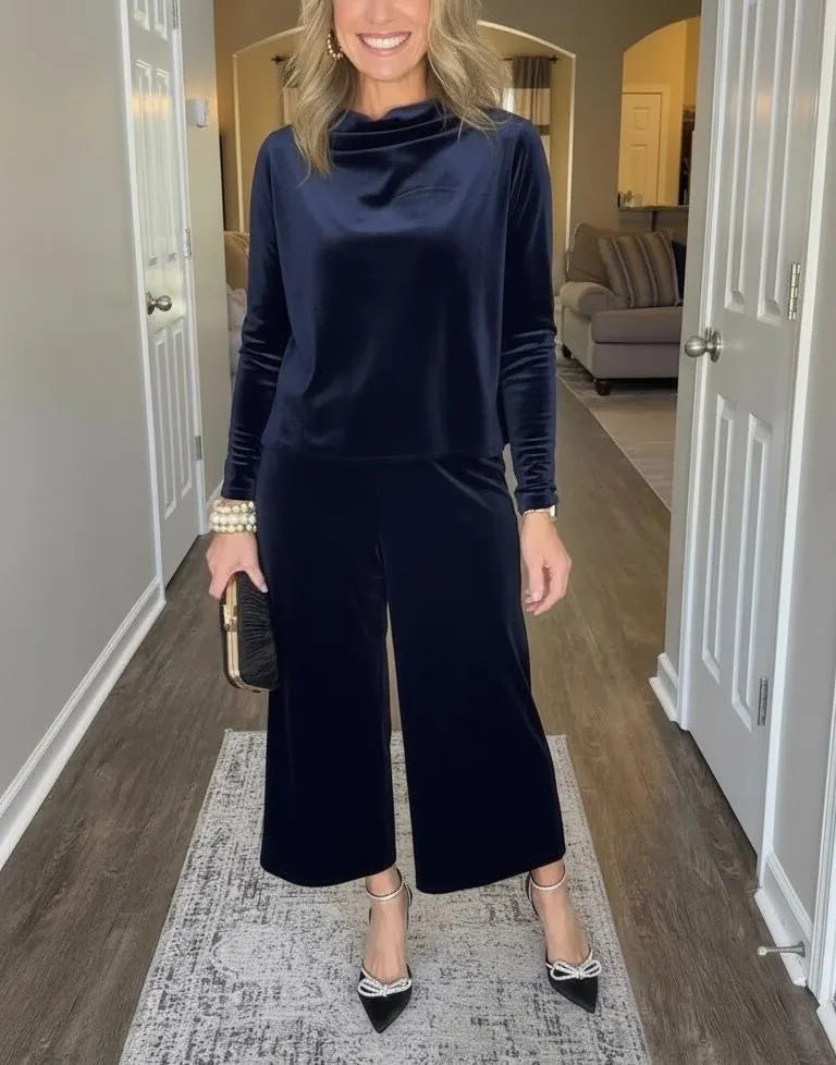 NEW🔥 Stretch Velvet Two-Piece Set