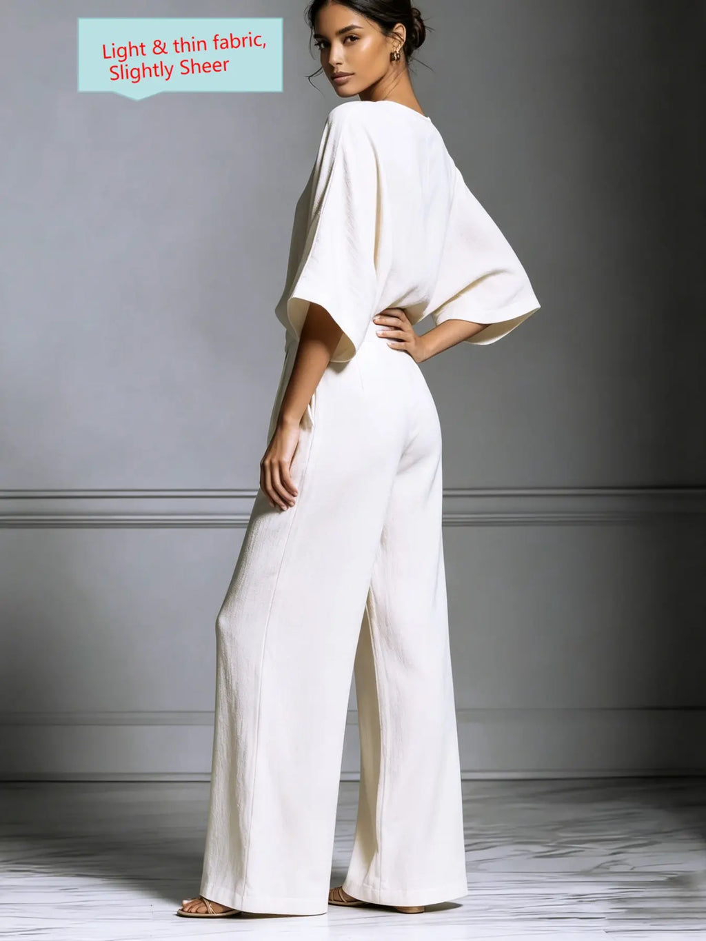 Women's Summer Fashion Elegant Basic Bell Sleeve Set, Casual European and American Style, Trendy Ladies' Clothing for 2026
