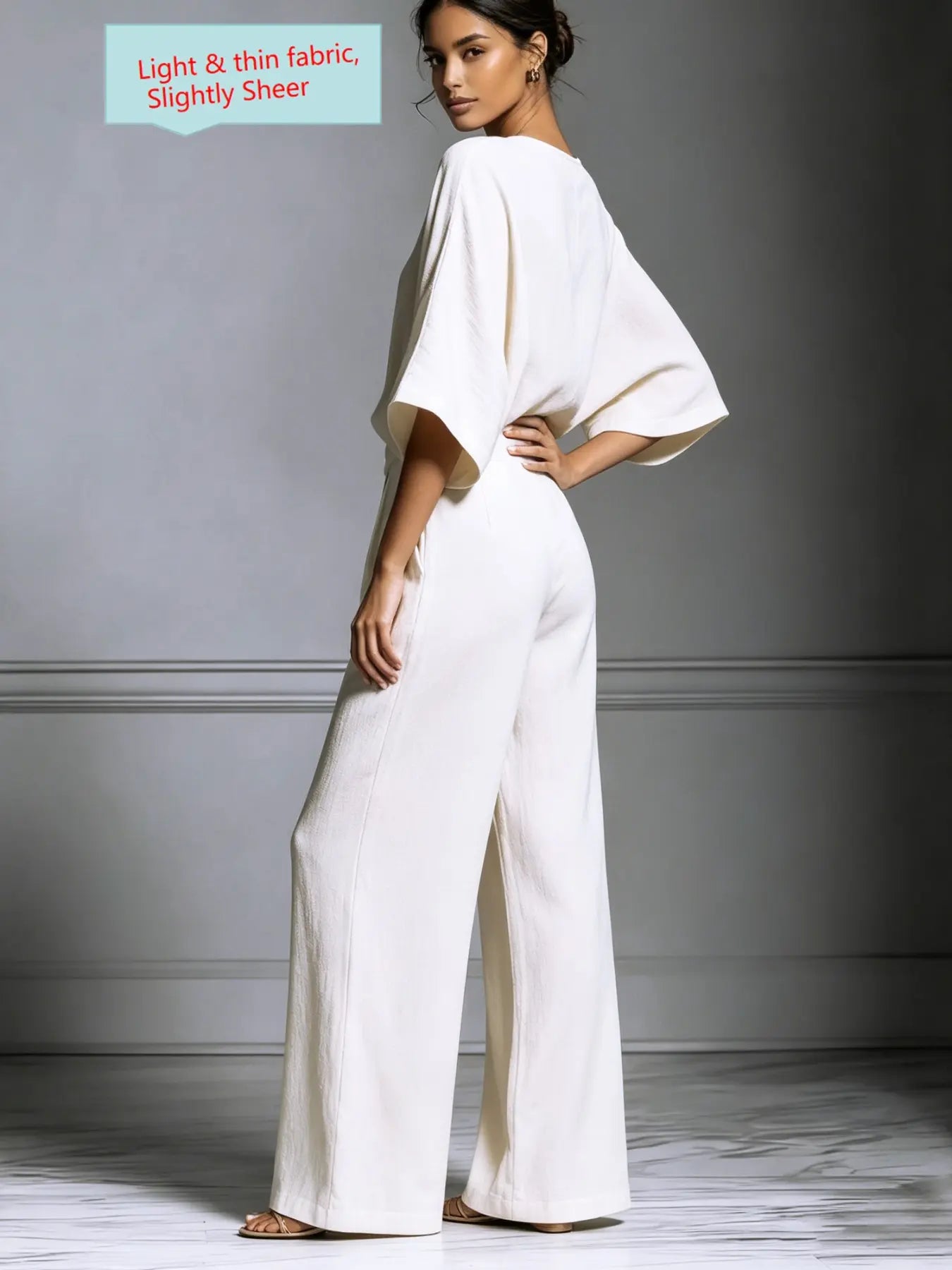 Women's Summer Fashion Elegant Basic Bell Sleeve Set, Casual European and American Style, Trendy Ladies' Clothing for 2026