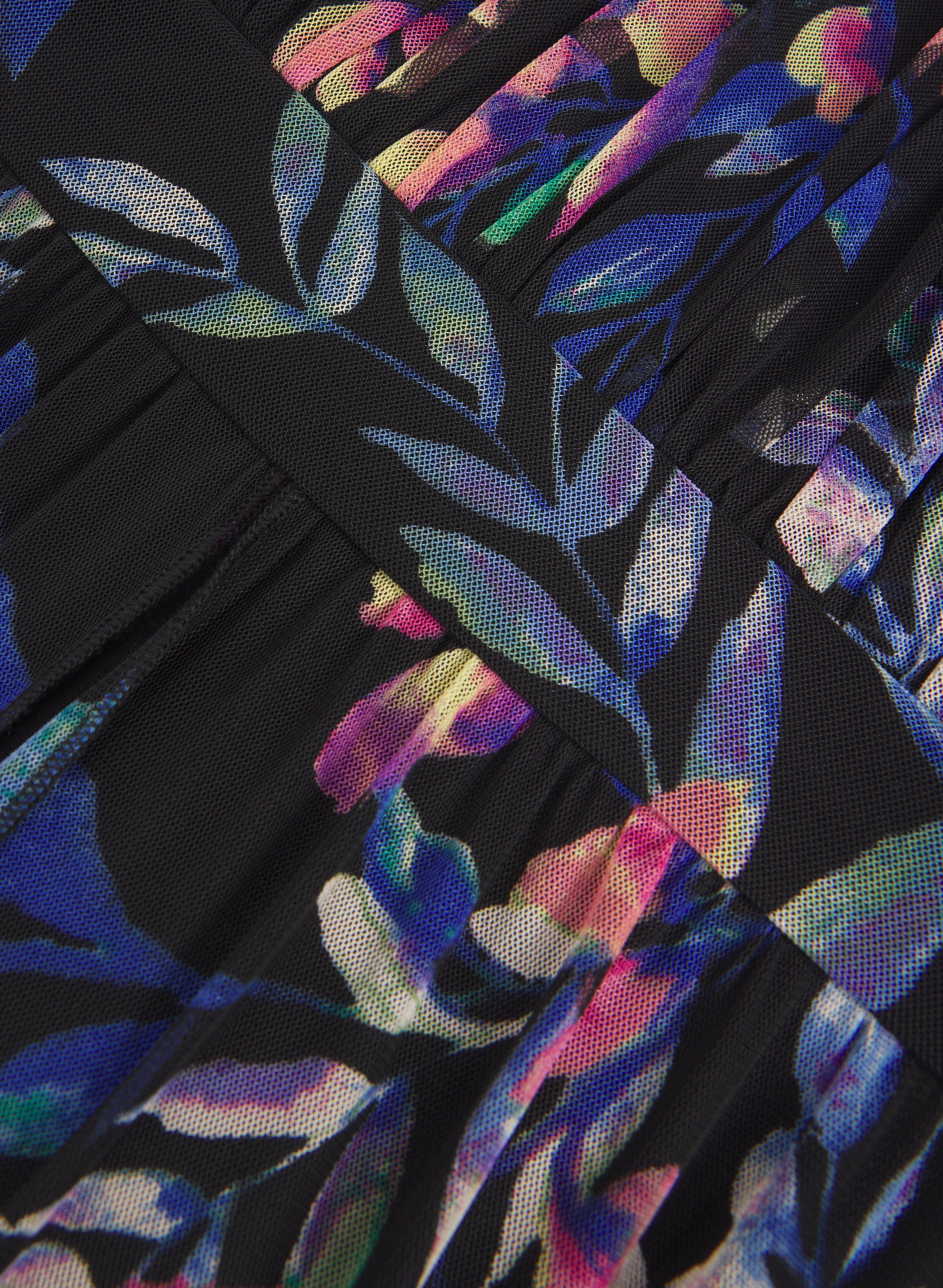 Floral Mesh Overlay Dress