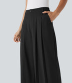 BreezefulTM Mid Rise Wide Leg Quick Dry Work Pants with Pockets